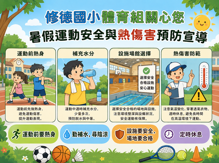 暑假運動安全與熱傷害預防宣導